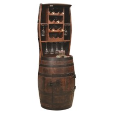 RB Barrel Hutch with 12 Bottle Holder
