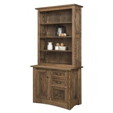 Aspen 1 Door 3 Drawer Credenza with Hutch