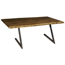 Live Edge Dining Table with Z Base