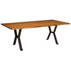 Live Edge Dining Table with Inverse Base
