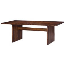 Live Edge Dining Table with Panel Base