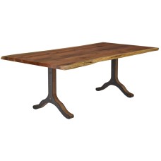 Live Edge Dining Table with Strada Base