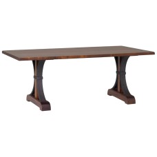 Live Edge Dining Table with Buckle Base