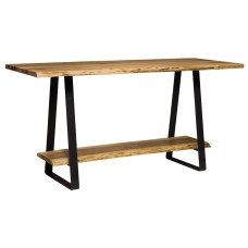 Live Edge Bar Table with Stirrup Base