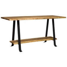 Live Edge Bar Table with Alpha Base