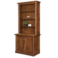 Covington 2 Door Credenza with Bookcase Topper