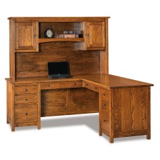 Centennial 8 Drawer L Desk with Hutch