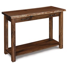 Timbra Open Sofa Table with Live Edge Top