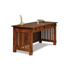 Craftsman 3 Drawer Desk with Finished Backside