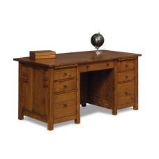 Kascade 7 Drawer Desk with Unfinished Backside