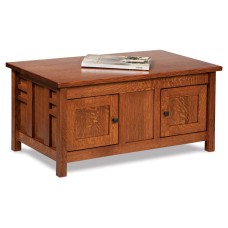 Kascade Enclosed Coffee Table with Doors