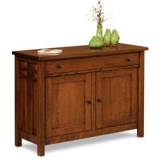 Kascade Enclosed Sofa Table with Drawer, Doors and Shelf