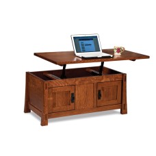 Modesto Enclosed Lift Top Coffee Table with Doors