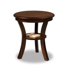 Sierra 22" Round End Table with Shelf