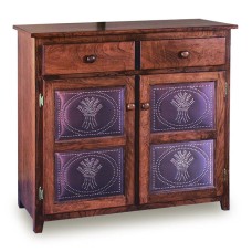 Classic 37"h Pie Safe with Metal Inserts Door