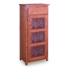 Classic 22" Pie Safe with Drawer & Metal Inserts Door