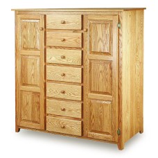 Classic 50" Pie Safe with 7 Drawer & Raised Panel Door