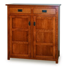 Mission 43" Pie Safe with  Drawer & Reverse Panel Door