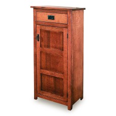 Mission 23" Pie Safe with  Drawer & Reverse Panel Door