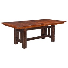 Rough Cut Maplewood Trestle Table