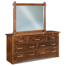 Denver 7 Drawer Dresser with Arch Drawer