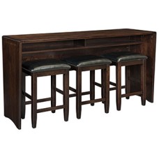 Nova Counter Height Sofa Table with Bar Stools