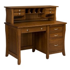 Berkley Single Pedestal Office Desk with Hutch