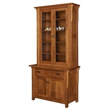 Boston 1 Drawer 2 Door Credenza with Hutch