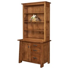 Freemont Mission 3 Drawer 1 Door Credenza with Hutch