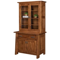Freemont Mission 1 Drawer 2 Door Credenza with Hutch