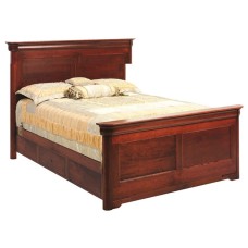 Louis Phillipe Panel Bed with Underbed Storage Raised 2"