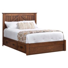 Mountain Lodge Panel Bed with Underbed Storage Raised 2"
