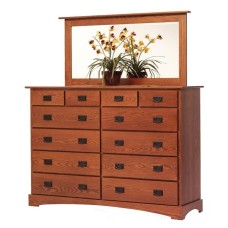 Old English Mission 66" 12 Drawer Dresser