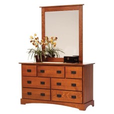 Old English Mission 7 Drawer Dresser
