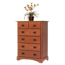 Old English Mission 6 Drawer Chest
