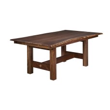 Vintage Live-Edge Trestle Dining Table