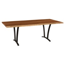 Live Edge Pagosa Trestle Dining Table - QUICK SHIP