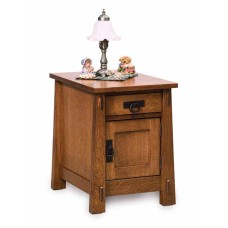 Modesto Enclosed End Table with Drawer & Door