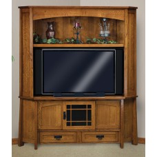 Modesto 69" 3 Door 2 Drawer Corner TV Center with Hutch