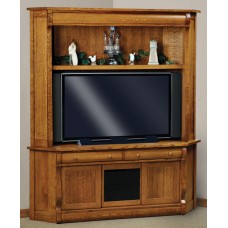 Old Classic Sleigh 69" 2 Drawer 3 Door Corner TV Center with Hutch