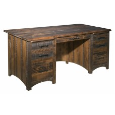 Barn Floor Double Pedestal Desk
