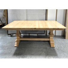 Jessica Double Pedestal Dining Table, Brown Maple, D22N11322 Granola QUICK SHIP