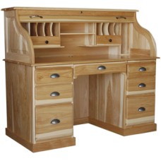 Traditional 56" Rolltop Desk with Flat Sides