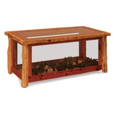 Fireside Rustic Glass Coffee Table