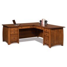 Boulder Creek 8 Drawer L Desk