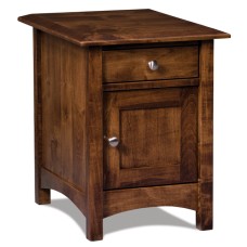 Finland Enclosed End Table with Drawer and Door