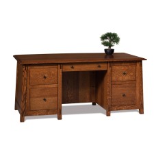 Colbran 5 Drawer Executive Desk with Unfinished Back