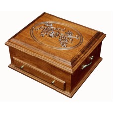 Engraved Lid Silverware Chest
