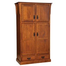 Mission 4-Door Pantry with Drawer Cabinet
