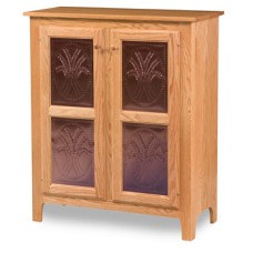 Classic Style 2-Door 2-Copper Panel Pie Safe